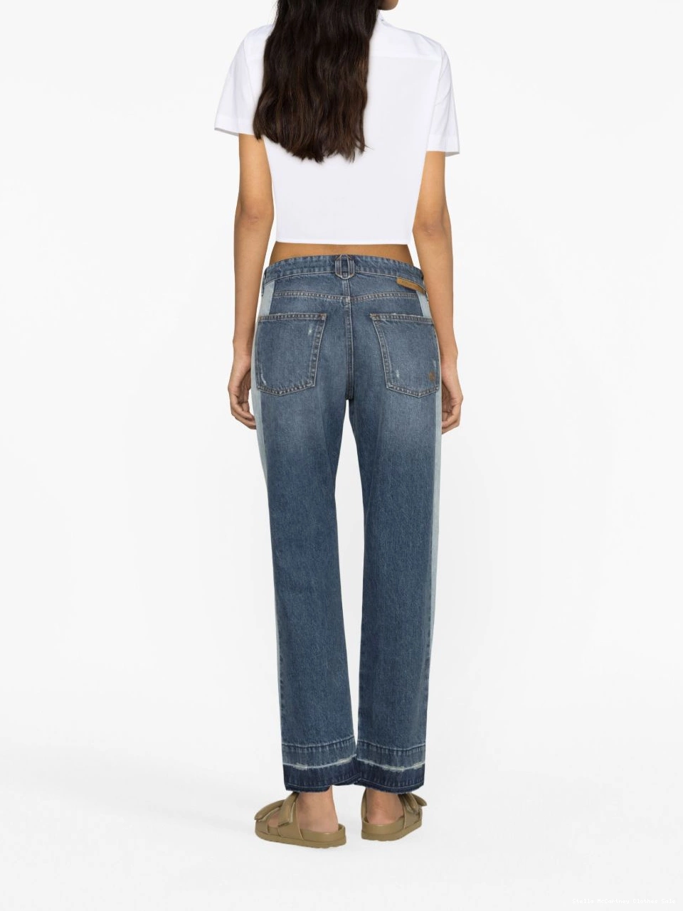 Affordable McCartney colour-block jeans straight-leg Women Stella 0713